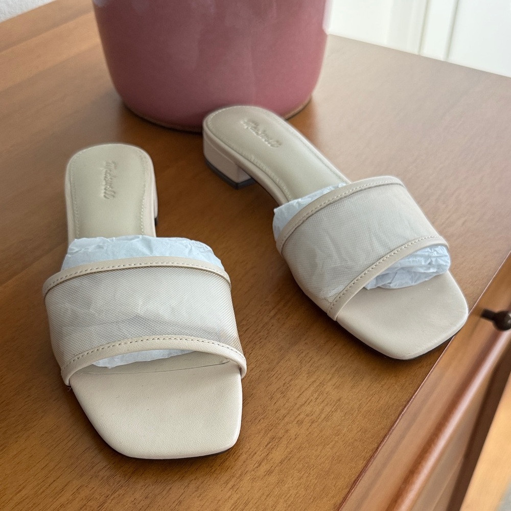 Madewell Beige Slide Sandals